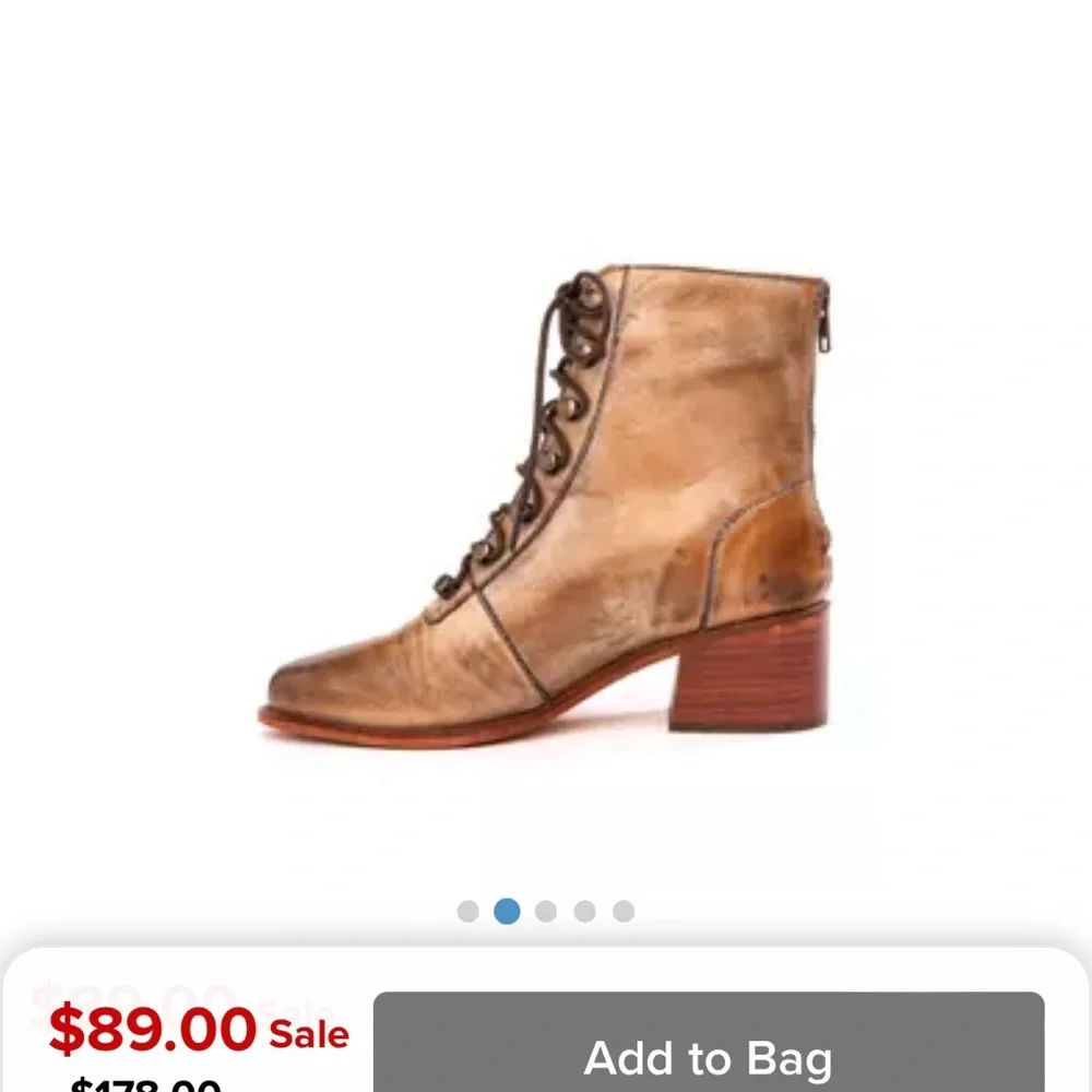 Free People “Eberly” Lace-Up Boots in Brown - Picture 7 of 11